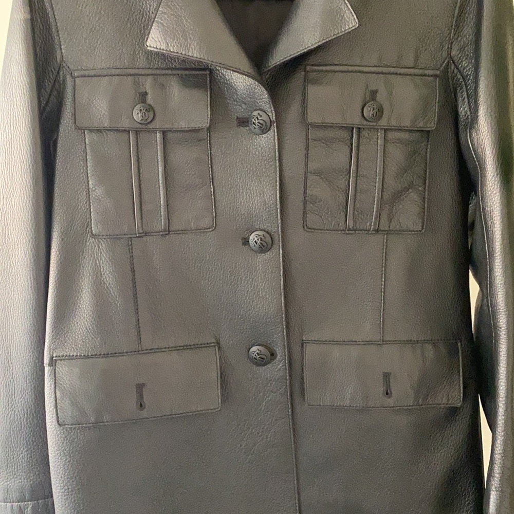 Tory Burch Leather Sgt Pepper Jacket - Picture 5 of 6